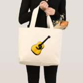 Grand Tote Bag Pop Art Guitare (Devant (produit))