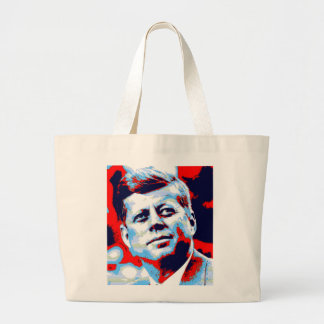 Grand Tote Bag Pop Art JFK John F. Kennedy Red Blue