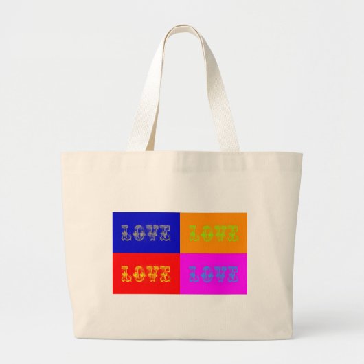 Grand Tote Bag Pop Art Love (Devant)