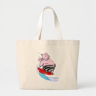 Grand Tote Bag porc surfant