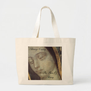 Grand Tote Bag Portez Toujours Le Visage De Marie