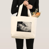 Grand Tote Bag portrait de cochon (Devant (produit))