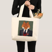 Grand Tote Bag Portrait rusé (Devant (produit))