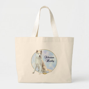 Grand Tote Bag Portrait sibérien Husky