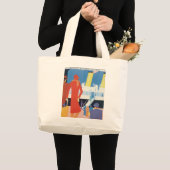Grand Tote Bag Poster du Ferry Belge Art Déco (Devant (produit))