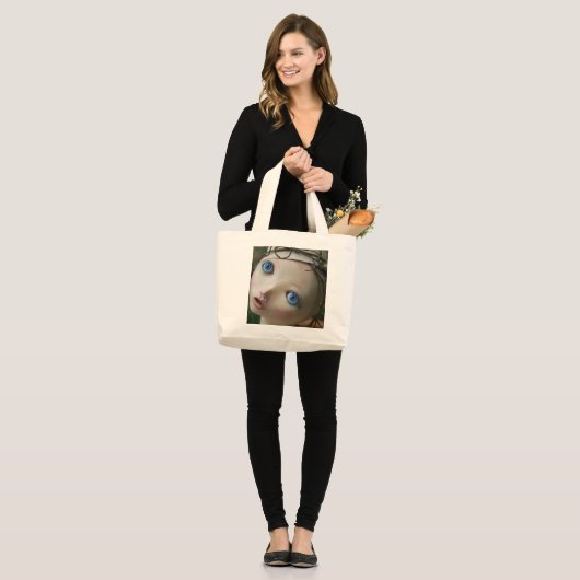Grand Tote Bag Poupée enorme fourre-tout d'art (Devant (modèle))