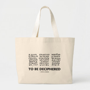 Grand Tote Bag Pour être déchiffré (cryptogramme runique de Ju