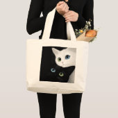 Grand Tote Bag Pour l'amour des chats (Devant (produit))