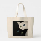 Grand Tote Bag Pour l'amour des chats (Dos)