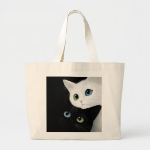 Grand Tote Bag Pour l'amour des chats