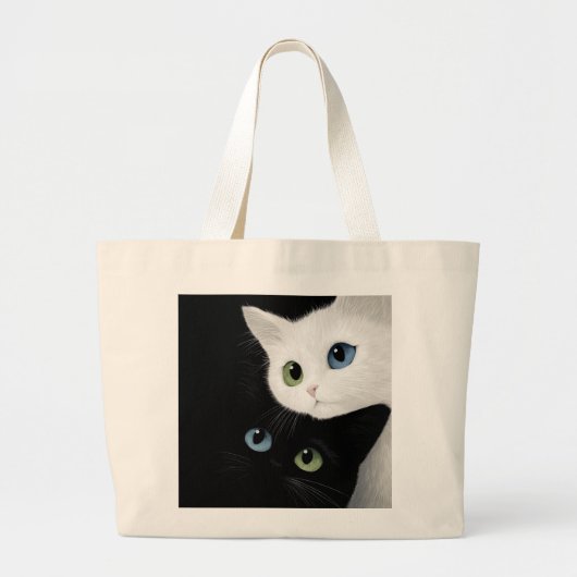 Grand Tote Bag Pour l'amour des chats (Devant)