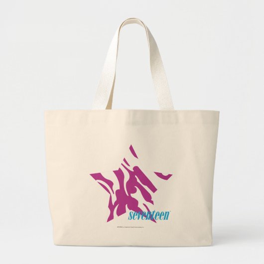 Grand Tote Bag Pourpre 4 de zèbre (Devant)