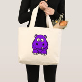 Grand Tote Bag Pourpre d'hippopotame (Devant (produit))