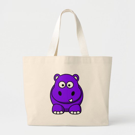 Grand Tote Bag Pourpre d'hippopotame (Devant)