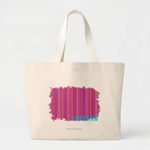 Grand Tote Bag Pourpre mince 2 de rayures