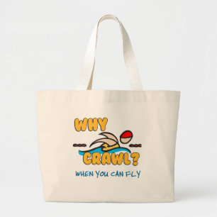 Grand Tote Bag Pourquoi rampement ? Papillon !
