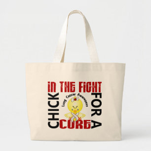 Grand Tote Bag Poussin dans le cancer de poumon de combat