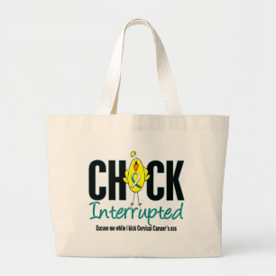 Grand Tote Bag Poussin de cancer du col de l'utérus interrompu