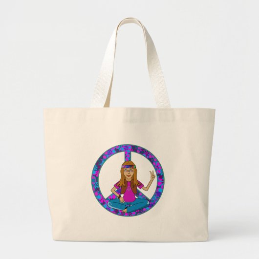 Grand Tote Bag Poussin hippie (Devant)
