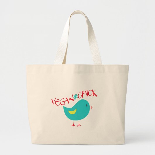Grand Tote Bag Poussin végétalien (Devant)