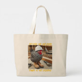 Grand Tote Bag Pouvoir aux poulets ! (Dos)