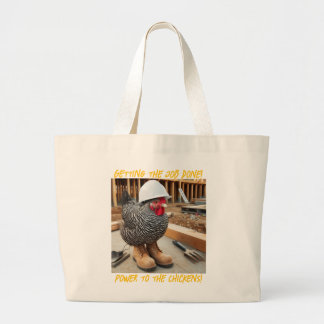 Grand Tote Bag Pouvoir aux poulets !