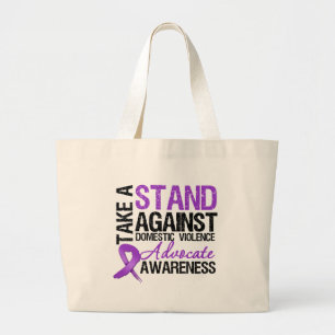 Grand Tote Bag Prenez une position contre la violence familiale