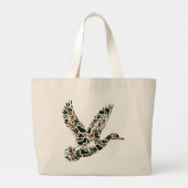 Grand Tote Bag Preppy Camouflage Mallard Duck Monogram (Dos)