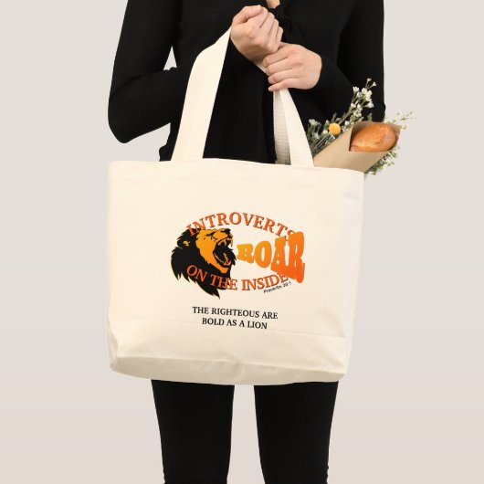 Grand Tote Bag PRÉSENTE ROAR SUR L'INTÉRIEUR Introverted (Devant (produit))