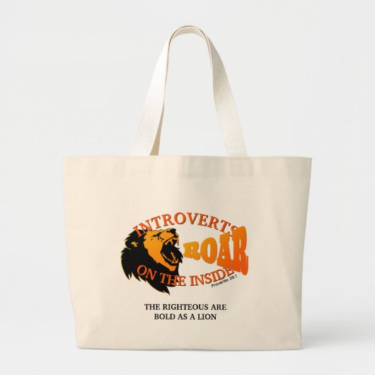 Grand Tote Bag PRÉSENTE ROAR SUR L'INTÉRIEUR Introverted (Devant)