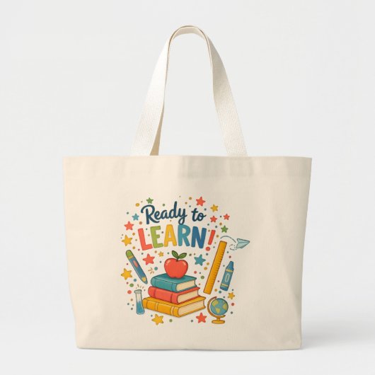 Grand Tote Bag Prêt à Apprendre (Devant)