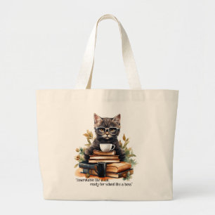 Grand Tote Bag Prêt Pour L'École Comme Un Patron