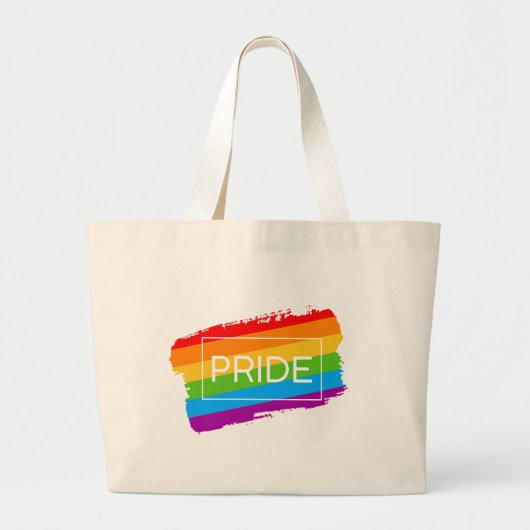 Grand Tote Bag Pride Brushstroke Rainbow (Devant)