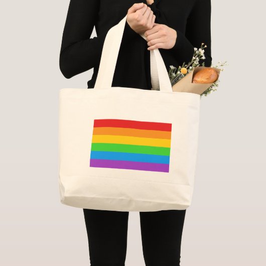 Grand Tote Bag PrideMega : Jumbo Rainbow Pride (Devant (produit))