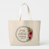 Grand Tote Bag Priez sans cesser (Dos)