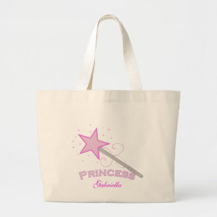 Grand Tote Bag Princesse rose personnalisée Wand Fourre-tout
