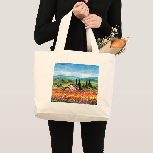 GRAND TOTE BAG PRINTEMPS EN TOSCANE (Devant (produit))