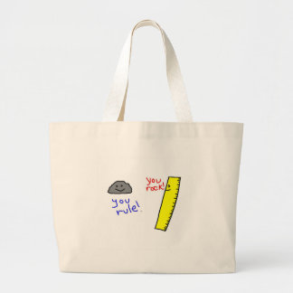 Grand Tote Bag Produits amusants "You Rock, You Rule"