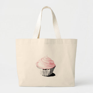 Grand Tote Bag Produits roses de modèle de petit gâteau de