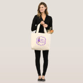 Grand Tote Bag Professeur de danse step Irlandaise - Violet (Devant (modèle))
