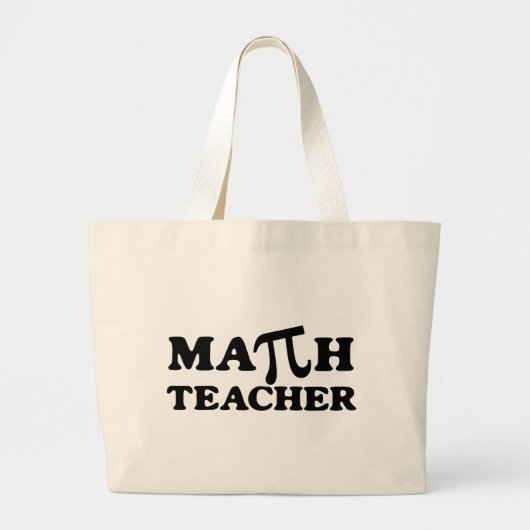 Grand Tote Bag Professeur de mathématiques (Devant)