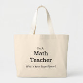 Grand Tote Bag Professeur de maths (Devant)