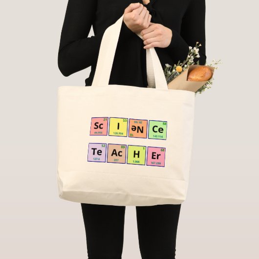 Grand Tote Bag Professeur de Sciences (Devant (produit))