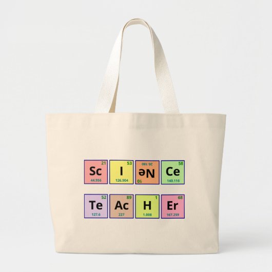 Grand Tote Bag Professeur de Sciences (Devant)