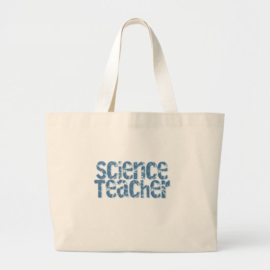 Grand Tote Bag Professeur de Sciences affligé par bleu des textes (Devant)