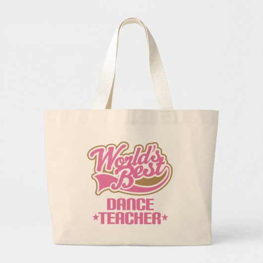 Grand Tote Bag Professeur mignon de danse (Devant)