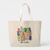 Grand Tote Bag Professeur Retro Vibes de jardin d'enfants (Dos)