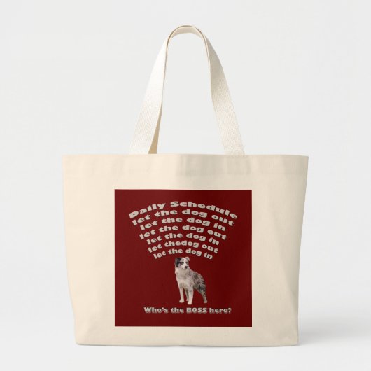 Grand Tote Bag Programme de bergers australiens (Devant)