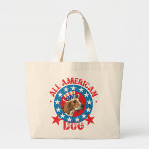 Grand Tote Bag Promeneur Patriotique Treeing