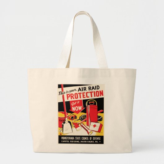 Grand Tote Bag Protection aérienne (Devant)